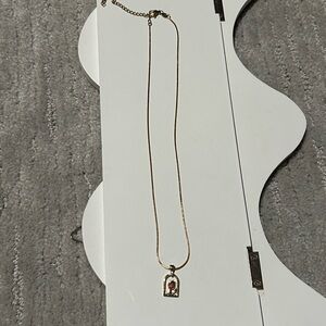 Gold Framed Tulip Necklace